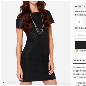 BB Dakota Lulus Vegan Leather Dress